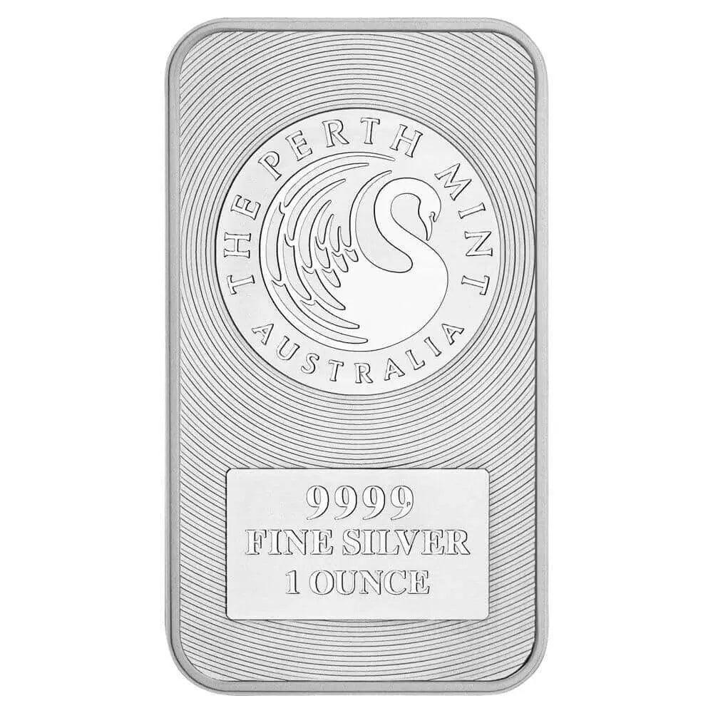 1 oz Perth Mint Kangaroo Silver Bar - Distinctive silver bullion featuring iconic kangaroo design. 