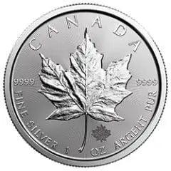 1 oz Canadian Silver Maple Leaf Coin .9999 Fine Silver Round